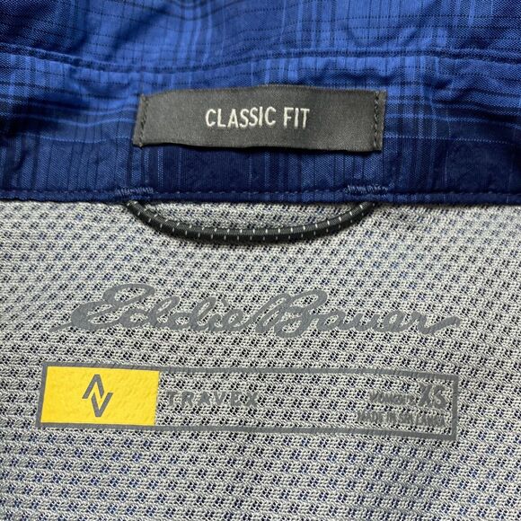 EDDIE BAUER Travex Blue Plaid Classic Fit Button Up Shirt XS Womens Outdoor - Picture 6 of 10